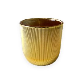 Gold Ribbed Luxury Candle