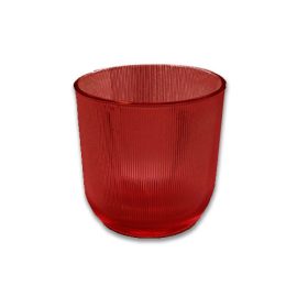 Red Ribbed Luxury Candle