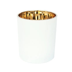 10 oz - White Matte with Gold Interior