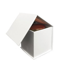 White Plain Flip Top Candle Box -White