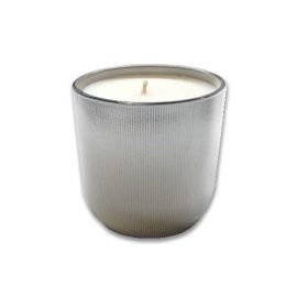 Grey Ribbed Luxury Candle