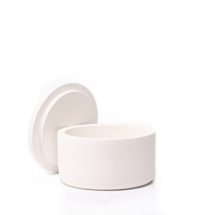 White Concrete Bowl with Lid